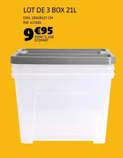 Gifi Lot de 3 Box 21L offre