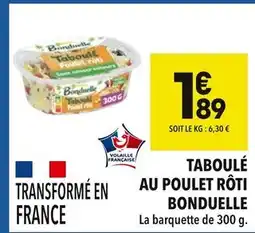 Supeco Bonduelle Taboulé au poulet rôti offre