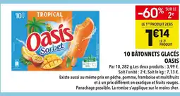 Supeco Oasis 10 BÂTONNETS GLACÉS offre