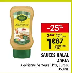Supeco Zakia Sauces halal offre