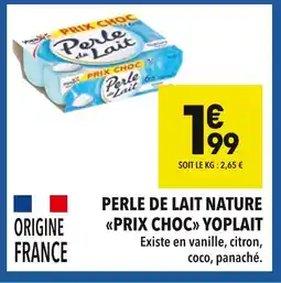 Supeco Yoplait Perle de Lait Nature Prix Choc offre