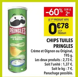 Supeco Pringles Chips tuiles offre