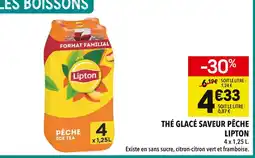 Supeco Lipton Thé glacé saveur pêche offre