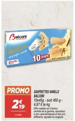 Netto BALCONI Gaufrettes vanille offre