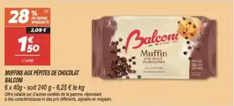 Netto BALCONI Muffins aux pépites de chocolat offre