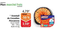Colruyt Pescanova - eventail de crevettes offre