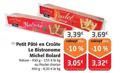 Colruyt Michel bolard - petit pâté en croûte le bistronome offre