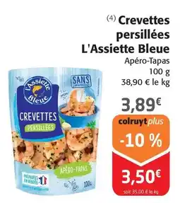 Colruyt Assiette bleue - crevettes persillées offre