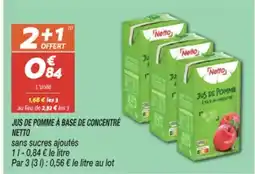Netto NETTO Jus de pomme à base de concentré offre