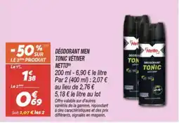 Netto NETTO Deodorant men tonic vetiver offre
