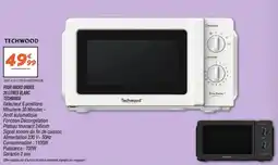 Netto TECHWOOD Four micro ondes blanc offre