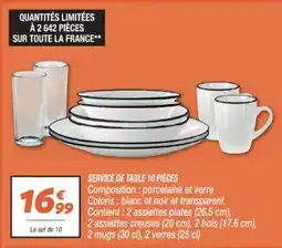 Netto Service de table 10 pièces offre