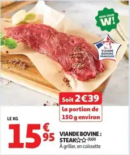 Auchan Supermarché Viande bovine: steak offre