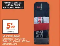 Netto Lot de 6 slips garçon offre