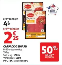 Auchan Supermarché Carpaccio bigard offre