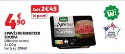 Auchan Supermarché 2 pavés de rumsteck socopa offre