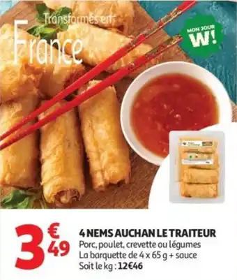 Auchan Supermarché 4 nems auchan le traiteur offre