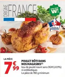 Auchan Supermarché Poulet rôti dans nos magasins offre