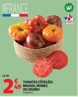 Auchan Supermarché Tomates côtelées rouges, noires ou jaunes offre