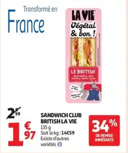 Auchan Supermarché Sandwich club british offre