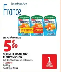 Auchan Supermarché Surimi le moelleux fleury michon offre