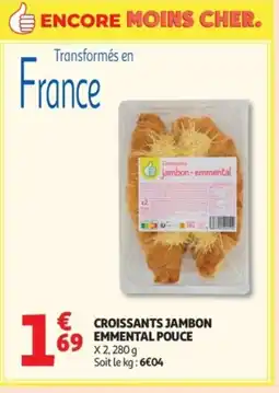 Auchan Supermarché Croissants jambon emmental pouce offre