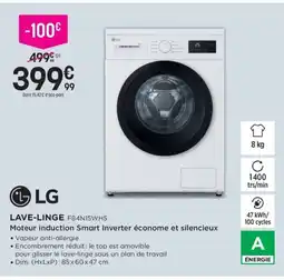 Pulsat LG Lave-linge f84n15whs offre
