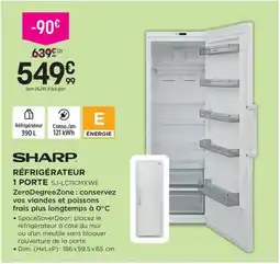 Pulsat SHARP Réfrigérateur offre