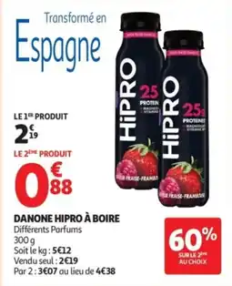 Auchan Supermarché Danone hipro à boire offre