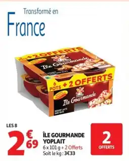 Auchan Supermarché Île gourmande yoplait offre