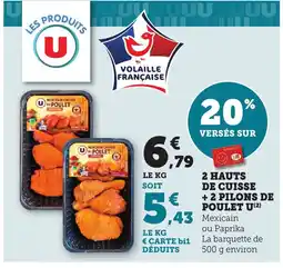 Maximarché U 2 hauts de cuisse + 2 pilons de poulet offre