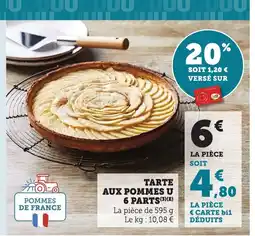 Maximarché U Tarte aux pommes 6 parts offre