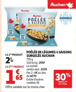 Auchan Supermarché Poêlée de légumes 4 saisons surgele auchan offre