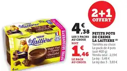 Maximarché LA LAITIERE Petits pots de creme offre