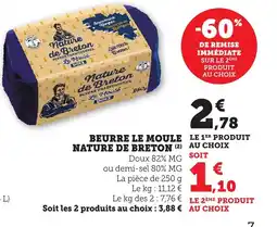 Maximarché NATURE DE BRETON Beurre le moule le 1er produit offre