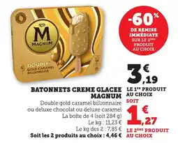 Maximarché MAGNUM Batonnets creme glacee offre