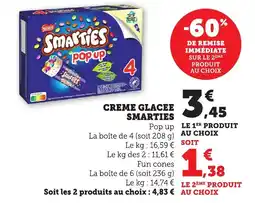 Maximarché SMARTIES Creme glacee offre