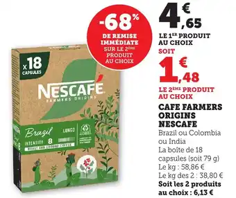 Maximarché NESCAFE Cafe farmers origins offre