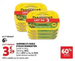 Auchan Supermarché Sardines à l'huile d'olive parmentier offre