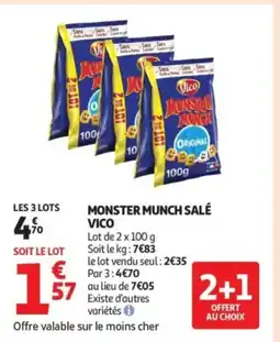 Auchan Supermarché Monster munch salé vico offre