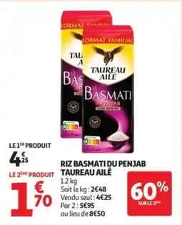 Auchan Supermarché Riz basmati du penjab taureau aile offre