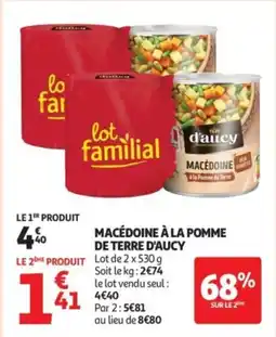 Auchan Supermarché Macédoine à la pomme de terre d'aucy offre