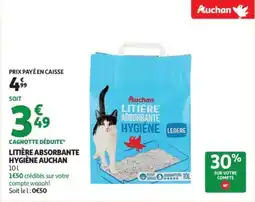 Auchan Supermarché Litière absorbante hygiène auchan offre