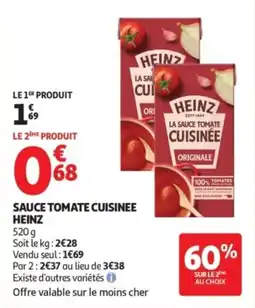 Auchan Supermarché Sauce tomate cuisinee heinz offre