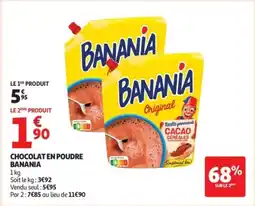 Auchan Supermarché Chocolat en poudre banania offre