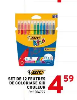 Trafic BIC Set de 12 feutres de coloriage kid couleur offre