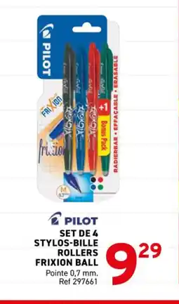 Trafic PILOT Set de 4 stylos-bille rollers frixion ball offre