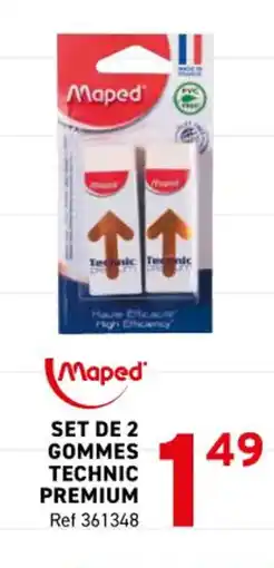 Trafic MAPED Set de 2 gommes technic premium offre
