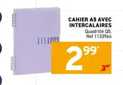 Trafic Cahier a5 avec intercalaires offre