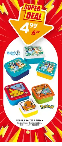 Trafic Set de 3 boites a snack offre